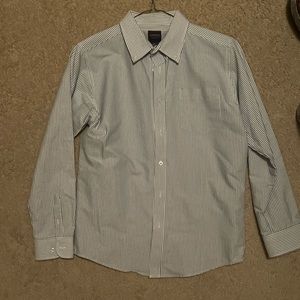 Boys Blue and White striped button down shirt from Arrow